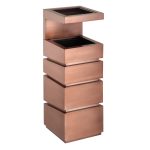 Coș de gunoi cu scrumieră PRH-234.8, alamă mată premium, 40L