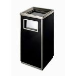 Cos de gunoi cu scrumiera, Argintiu, Negru, PRH-28C012022, 22 L