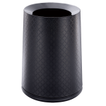 Coș de birou negru din INOX fără capac – 9,4L – PRH-GPX-3S2023