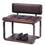 Suport bagaje - Pantofar acoperit cu piele, Coffee, PRH-J-62C2023, 82x52x57 cm