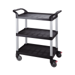 Masa de servire profesionala din aluminiu cu 3 rafturi din plastic, PRH-SCC032023