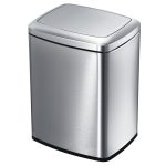 Cos De Gunoi cu capac batant, Silver matt, PRH-SF12SM-F03-2023, 12L