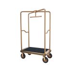 Cărucior hotelier pentru bagaje  PRH-XL20RG2023, cu carpetă neagră, model premium pentru hoteluri