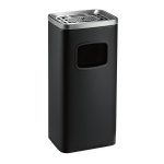 Cos de gunoi cu scrumiera, Negru, SMH9082A-BLK-2024