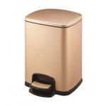 Cos De Gunoi Cu Pedala, Champagne Gold, 15L, PRH-SJ15-F01, 32.8 x 33 x 39.5 CM