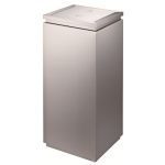Coș de gunoi premium din inox cu capac batant, design cubic – Model PRH-GPX-7C-01, 22 L