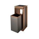 Cos De Gunoi Cu Scrumiera, Negru, PRH-240JB2024, 25 L, 31*31*78 CM - imagine 2