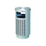 Cos de gunoi cu scrumiera, Argintiu, SMH9488-2024, 60 L, 40 X 75 CM