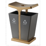 Cos de gunoi cu scrumiera, 100 L, , Belluno Selecta 94329, 63 x 29 x 87.5 CM