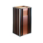 Coș din inox cu scrumieră – design premium & funcționalitate duală , FEIRADO , 60L