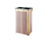 Coș de Reciclare din Marmură, Champagne Gold SMH940305A – 60 L