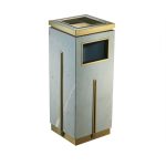 Cos deluxe din marmura cu scrumiera 30L, Auriu Platinat, SMH94322A
