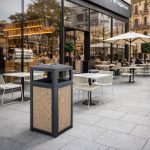 Cos de gunoi exterior cu scrumiera, 60 L, Multicolor, SMASH M, 40 x 40 x 85 CM - imagine 3