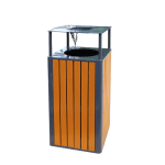 Cos de gunoi exterior, cu scrumiera, 60L, SM7B, 44*44*95 CM