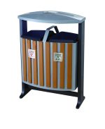 Coș de gunoi cu scrumieră din oțel – 80L - SMASH DESIGN - SMH94197B