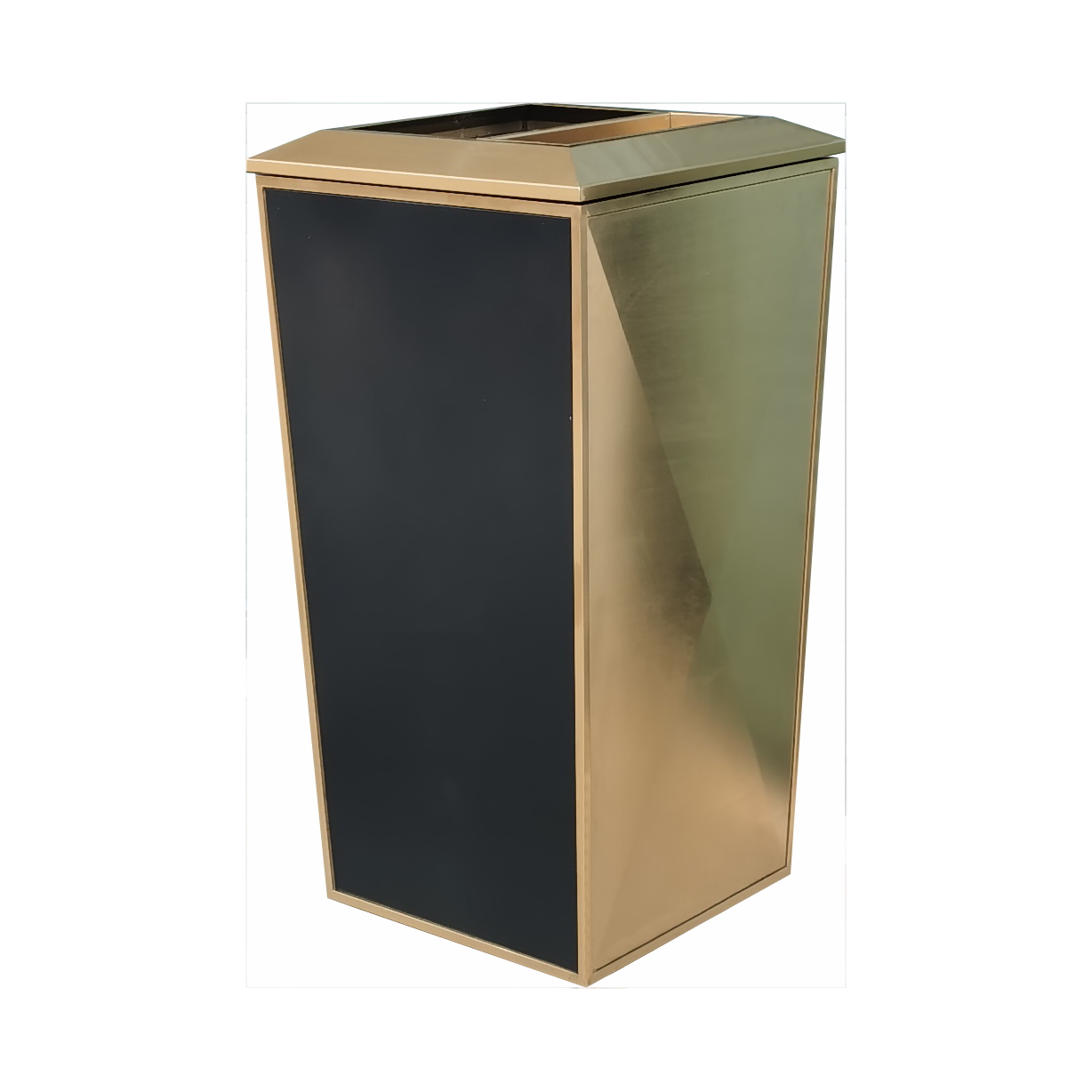 VEGAS-115-MAX-SN488-1.jpg Coș de gunoi Comercial – Vegas 115, Design tip Diamant, inox GOLD premium, 115L - imagine 1