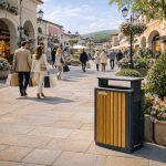 Coș de gunoi urban ATLAS 70 din oțel galvanizat cu finisaj lemn PS – capacitate 70 L - imagine 12