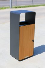 Cos de gunoi comercial, 46L - Smash Design, NERO 188, 40×30×95 CM - imagine 3