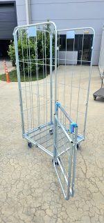 Cărucior profesional pentru transport și depozitare lenjerie – best seller, utilizare multifuncțională, ușă frontală 50% / 100%, rafturi opționale – 70 × 80 × 176 cm – PRH-B1012 - imagine 12