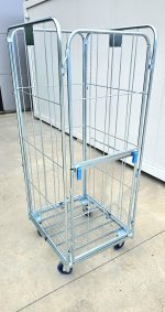 Cărucior profesional pentru transport și depozitare lenjerie – best seller, utilizare multifuncțională, ușă frontală 50% / 100%, rafturi opționale – 70 × 80 × 176 cm – PRH-B1012 - imagine 13