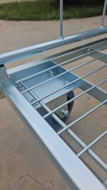 Cărucior profesional pentru transport și depozitare lenjerie – best seller, utilizare multifuncțională, ușă frontală 50% / 100%, rafturi opționale – 70 × 80 × 176 cm – PRH-B1012 - imagine 3