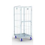 Cărucior profesional pentru transport și depozitare lenjerie – best seller, utilizare multifuncțională, ușă frontală 50% / 100%, rafturi opționale – 70 × 80 × 176 cm – PRH-B1012